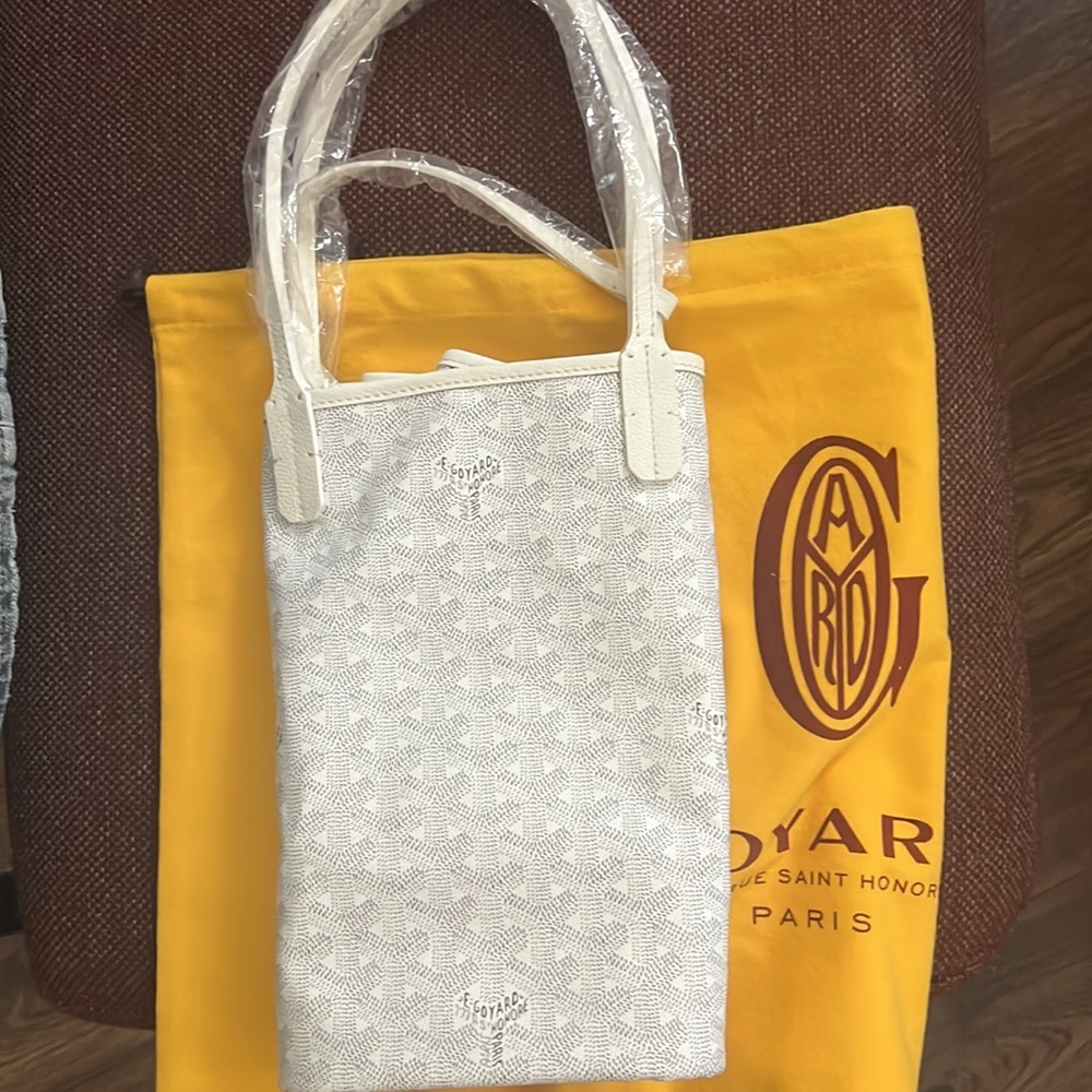 goyard st. louis white pm tote